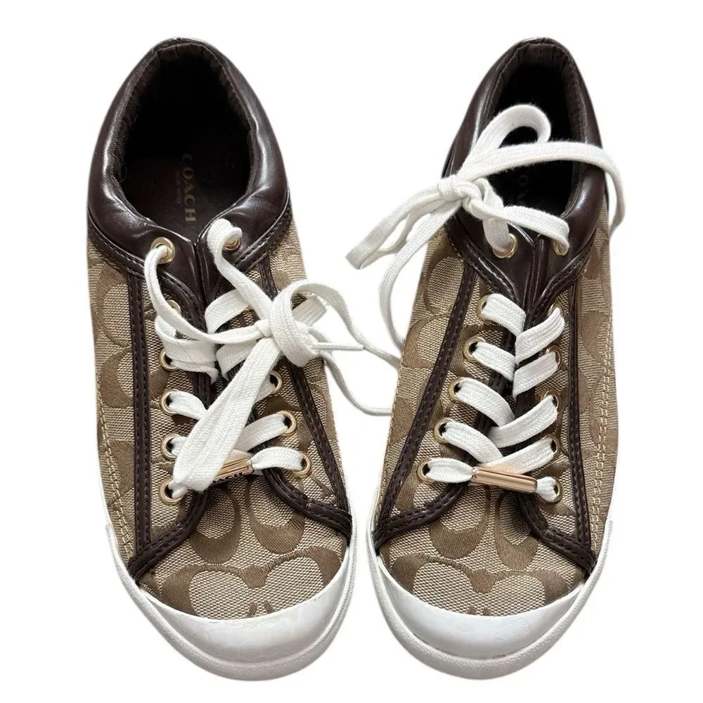 Coach Francesca Brown Monogrammed Sneakers